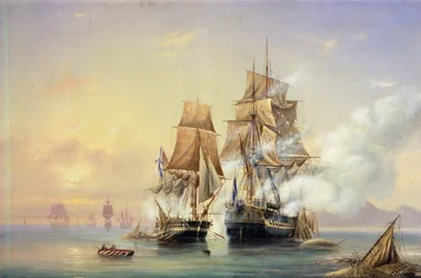 Rosyjski kuter Merkury zdobywa szwedzką fregatę Wenus 21 maja 1789 roku, 1845